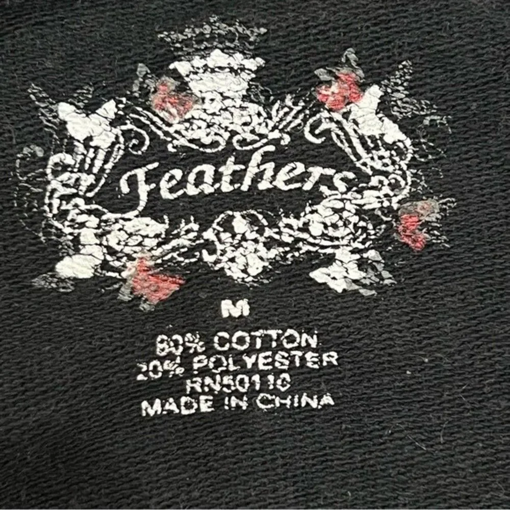 Feathers Royal Motor Company Short Sleeve Full Zip Hoodie Medium - Picture 6 of 16
